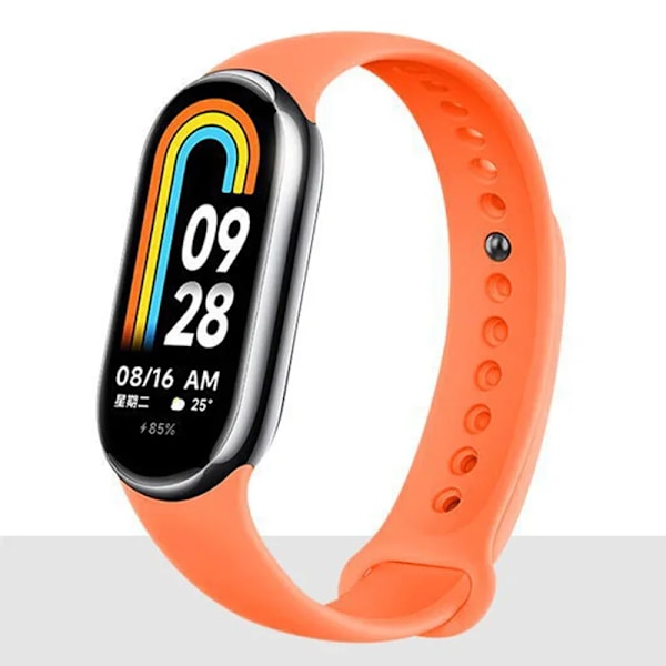 Armband för Mi Band 8 Xiaomi 8 NFC Armband Sportband Silikon Ersättningsarmband Smartwatch Armbandsur Xiaomi Mi Band 8 Armband 2 Vibrant Orange For Xiaomi Mi Band 8