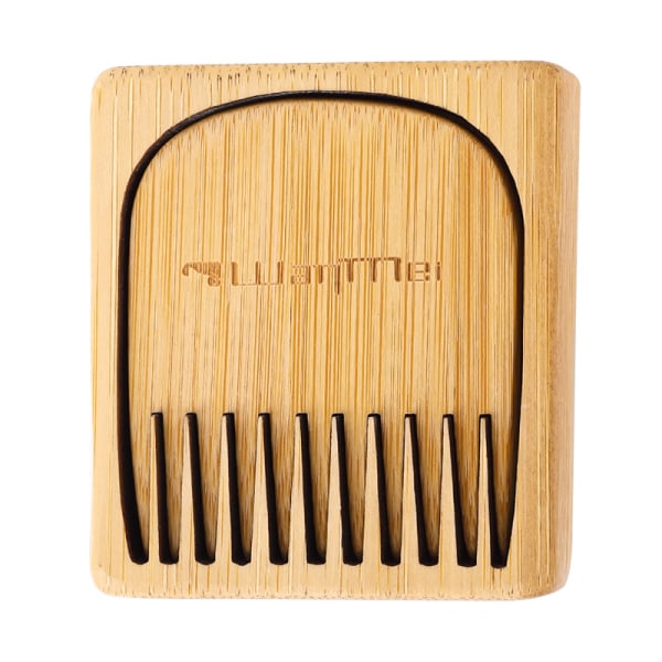 Liten styling bambu kam antistatisk hårborste med case Bärbar massage utan handtag wood color