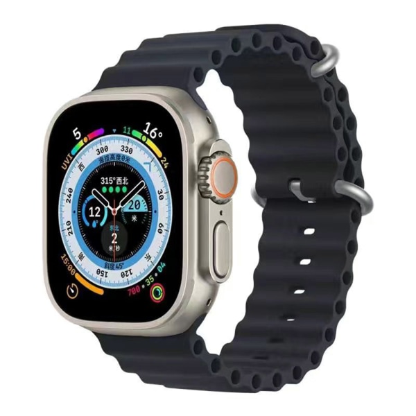 Klockor Justerbar rem med bekväm Ocean Double Buckle Design för Iwatch Watch och Ultra red