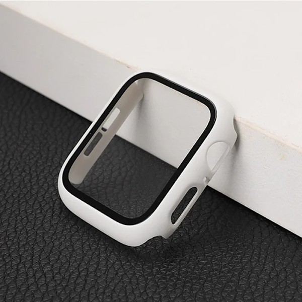 Starlight Skärmskydd för Apple Watch Fodral 44mm 45mm 41 40mm iWatch 6 SE 5 3 42mm 38mm Härdat Glas+Skydd 7 8 Ultra 49MM Black 44mm Series 456 SE