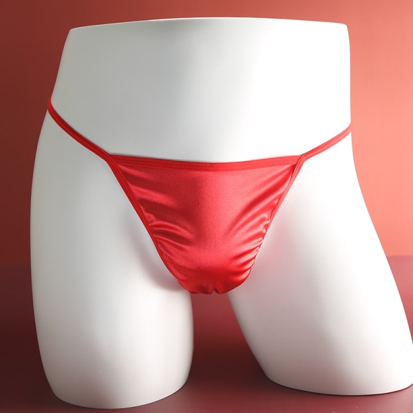 Herr G-String String String Satin Underkläder No Trace Låg midja T-Back Dam Sextrosor för red 2xl