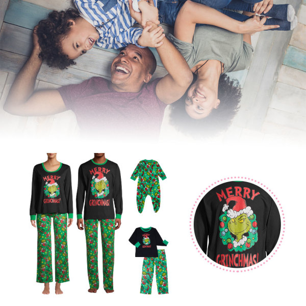 Familjematchande kläder för jul Pyjamasset Set nattkläder med printed baby 0-6