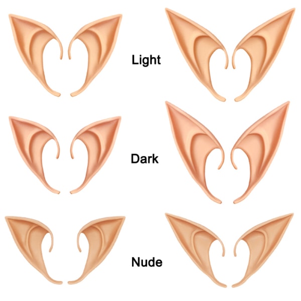 1 par Latex Elf Ears Cosplay Festrekvisita Gåva Halloween kostymtillbehör c long