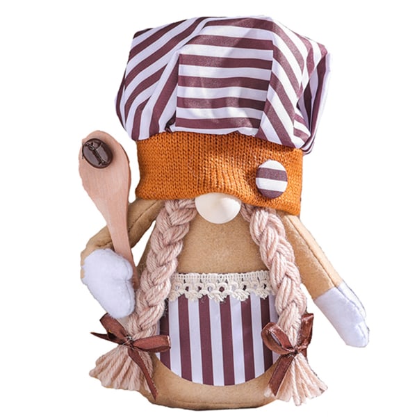 Creative Coffee Gnome Doll Ornament Söt ansiktslös leksak Personlig kaffebar De sktop male