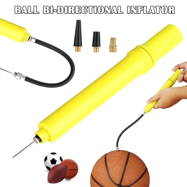 Sports Ball Inflator med nål Dual Direction Handheld Portable Basketball Football Air as show