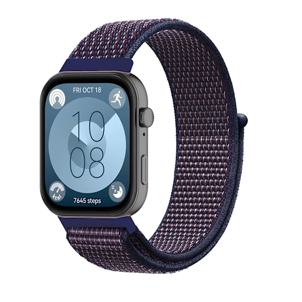 Nylonarmband för Huawei Watch Fit 4 3 Vävda Sport Smartwatch Armband Correa Huawei Watch Fit 4/4 Pro Armband Klockarmband Indigo Huawei Watch Fit 4