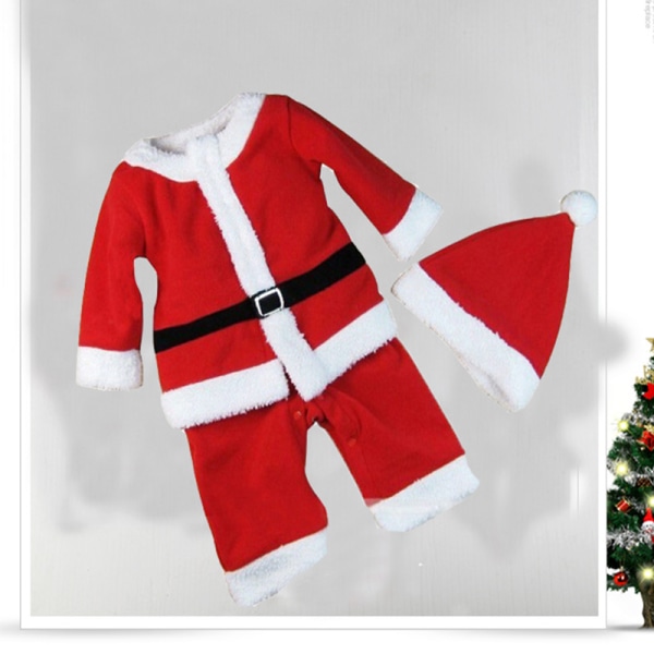 Jul Tomte Klänning Set Outfit Kostym för Barn Pojkar Flickor till Jul Bebis Småbarn girls 120cm