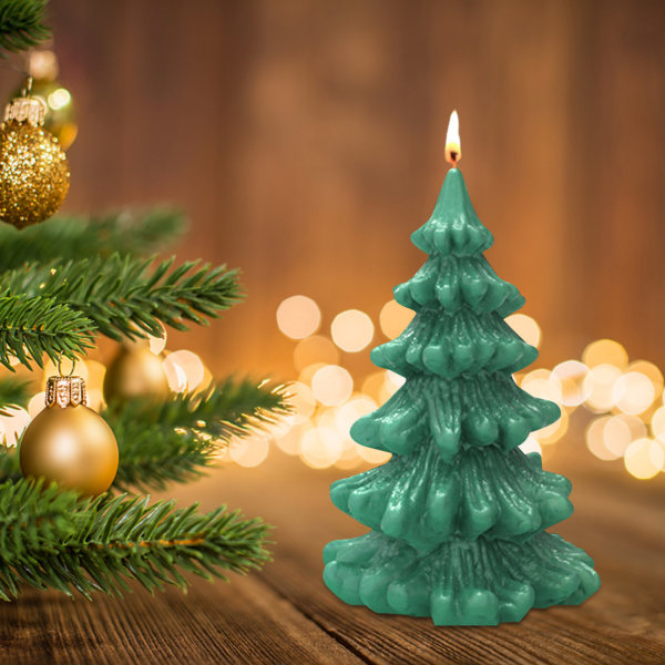 Gör-det - själv-ljusframställningsform Lätt att rengöra Inte klistra i form av julgranar Verktyg för kex Choklad-iskubbricka gör-det- diy mold 1