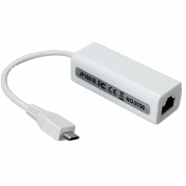 Micro USB 2.0 5P till RJ45 Networks Lan Ethernet-kabelomvandlaradapter för Tablet PC default