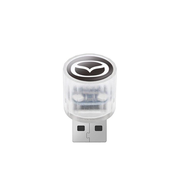 Bil USB LED-lampa med logotyp Enkel installation Bildörrlampa Idealisk för inredning av bilar mazda