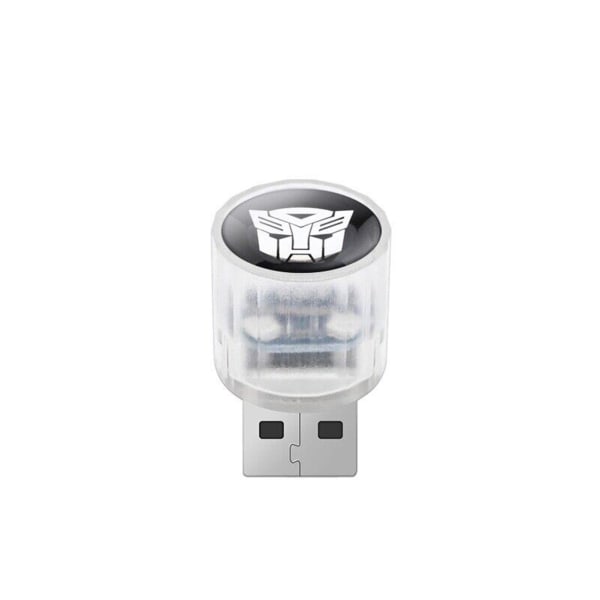 Bil USB LED-lampa med logotyp Enkel installation Bildörrlampa Idealisk för inredning av bilar transformers