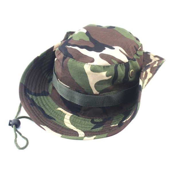 Nyaste Camouflage Utomhus Bergsbestigning Fiske Kepsar Runda Boonie Hattar Militär Camping Utomhus Hatt 5