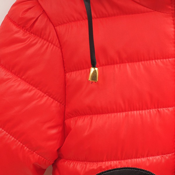Tjejer Pufferjackor med huva Minnie Printed Hooded Ytterwear Winter Coat red m