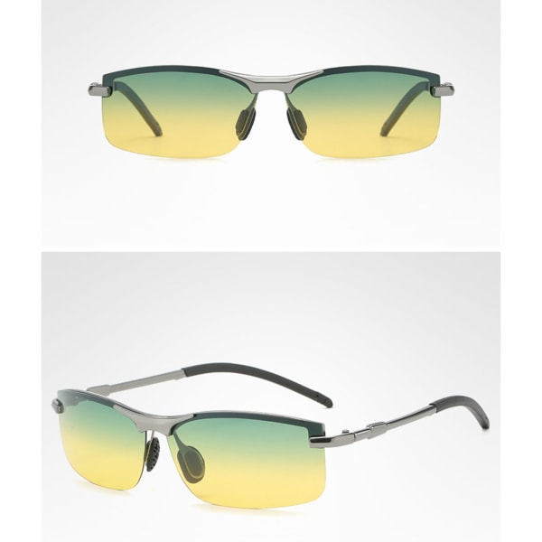 Fotokromatiska solglasögon för män Ultralätt ögonskydd black frame color change film