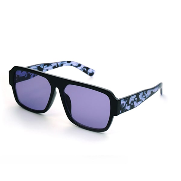 Retro fyrkantiga solglasögon Robust och hållbart PC-material black turtle purple