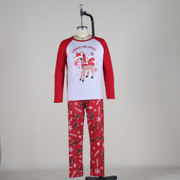 Jul Familjesemester Pyjamas Matchande Rådjur Jul Toppar Byxor Sovkläder boy 2t