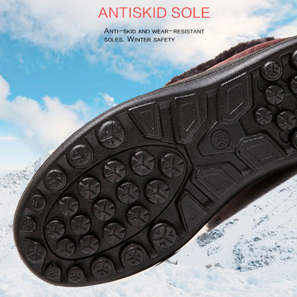 1 Par Dam Ankel Snow Boots Varm Sida Zip Vattentät Anti-slip för vinter utomhus b 40