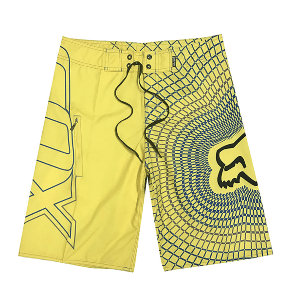 Snabbtorkande strandshorts med persika hud plus storlek fem shorts gul lila safir yellow 38