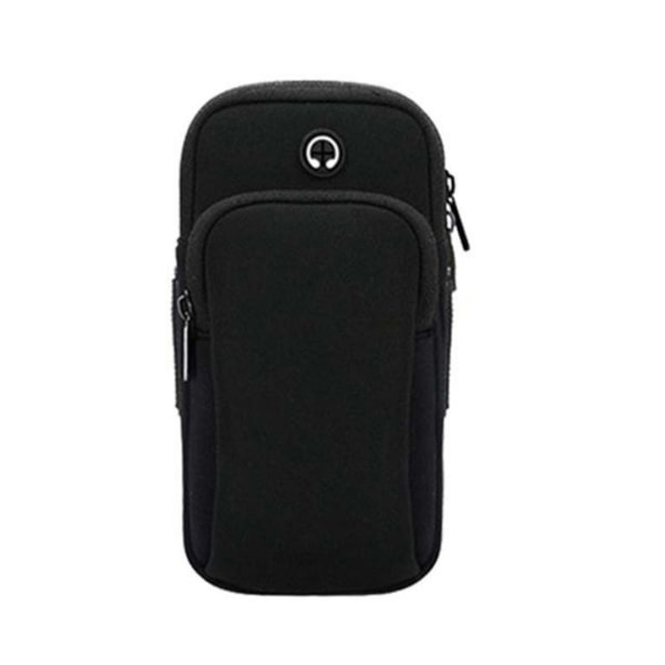 Convenience Running Fitness Universal Smartphone Arm Bag med Hörlurshål Universal black