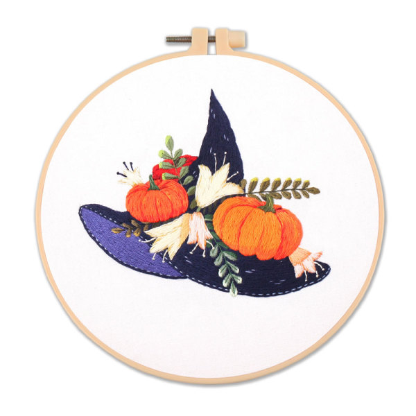 Broderisats med Halloween-tema med mönster och instruktioner korsstygn s357