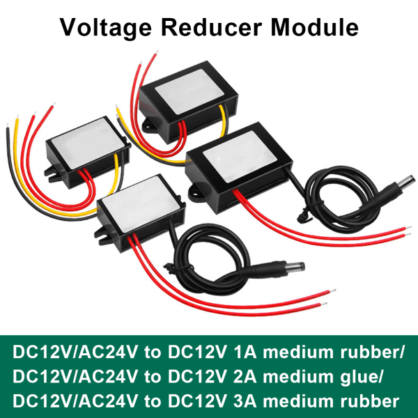 AC24V36V48V till DC12V Step-Down Converter USB Output Power Supply Laddare för skotrar och cyklar Golfvagn ac24v-dc12v 1a