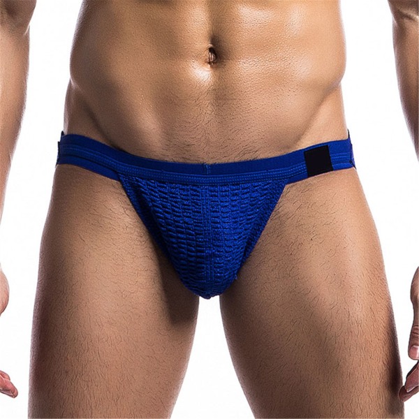 Män Man Underkläder G String Elastisk midja Låg höjd Strumpor T-back Tanga blue m