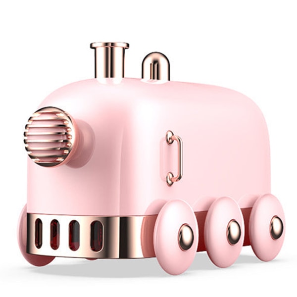 Mini Trains Luftfuktare Multipurpose USB Air-Diffuser med nattljus för barnrummet pink