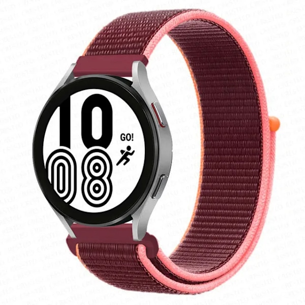 Nylon Loop Band för Samsung Galaxy Watch 6 4 7 classic/5 Pro/active 2/Gear S3 20mm/22mm Armband Huawei watch GT 2e 3 pro rem Plum 59 22mm