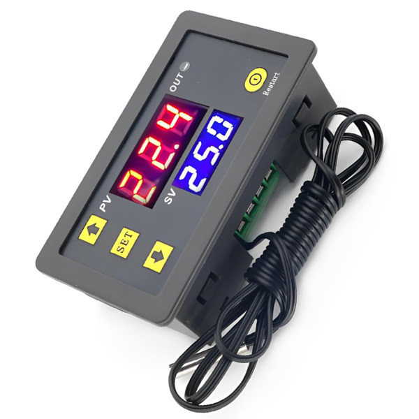 Justerbar power termostat termostat för uppvärmning och kylning Maskin för industriellt professionellt verktyg black 24v