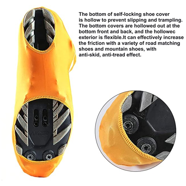 Cycling Shoe Covers Bike Shoe Covers Windproof Shoe Warmers Overshoes Mountain Road yellow 44