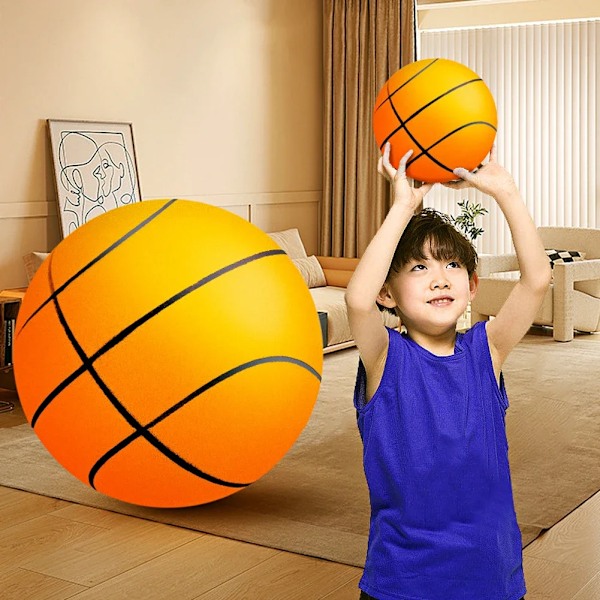 Tyst Basketboll Inomhus Tyst Skum Fotboll 18/21/24cm Ljudlös Studsboll Tyst Basketboll Tyst Boll Present till Pojkar VIOLET/紫罗兰