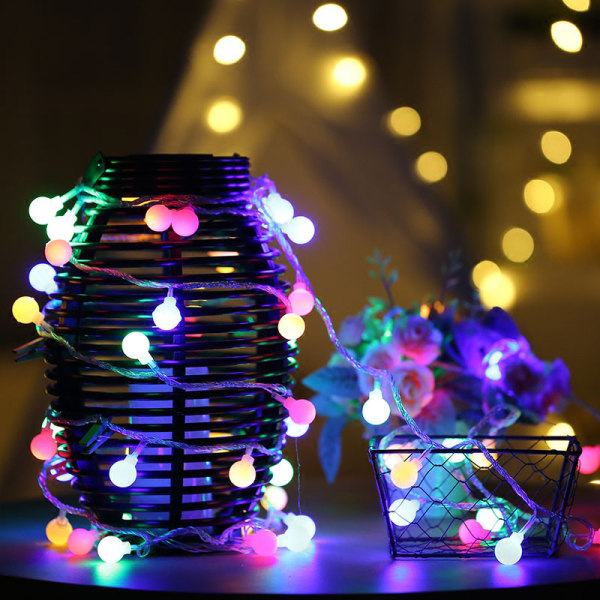 1,5 M 10 LED Fairy String Lights Glödlampor Kullampa Batteridriven 1.5m 10 multicolour