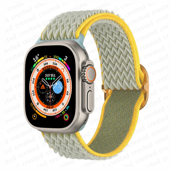 Scrunchie Armband för Apple Watch Band 45mm 44mm 40mm 41mm 42mm 46mm 49mm Elastiskt Nylonarmband iWatch serie 10 9 8 7 se Ultra 2 Sunshine W 42mm 44mm 45mm 49mm
