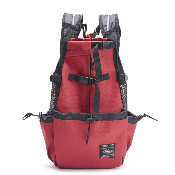 Pet Shoulder Traveller-ryggsäck Dog Outcrop-väska Andas tvättbar ryggsäck red m
