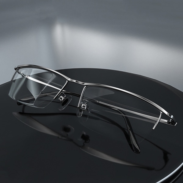Halvbåge Myopia-glasögon för företag Unisex glasögon av metallram med betyg black frame 400