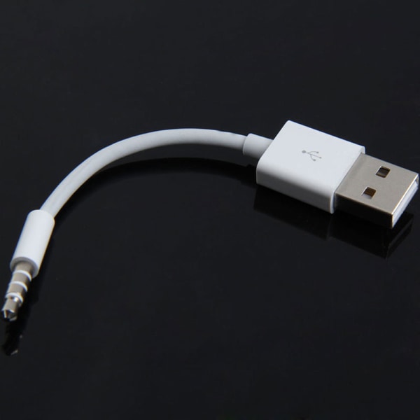 USB laddare datasladd 3,5 mm synkroniserad ljudkabel för iPod Shuffle 3rd 4th Gen default