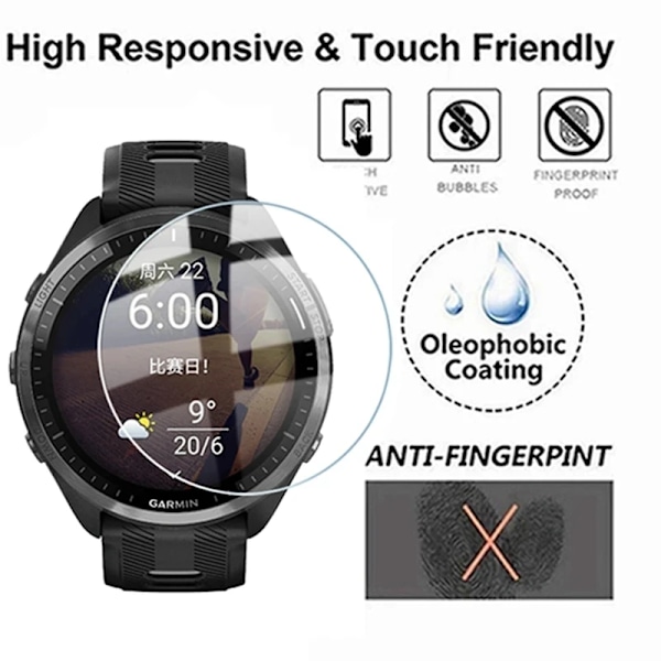 Härdat Glas Kompatibelt med Garmin Forerunner 45 245 745 945 55 255 255S 955 165 235 735 935 Skärmskyddsfilm Forerunner 945 1pc Glass