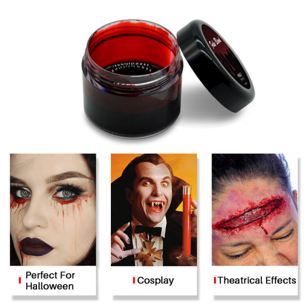 Halloween Makeup Fake Blood Ansikte Kroppsfärg Sår Ärr Cosplay Party Supplies default
