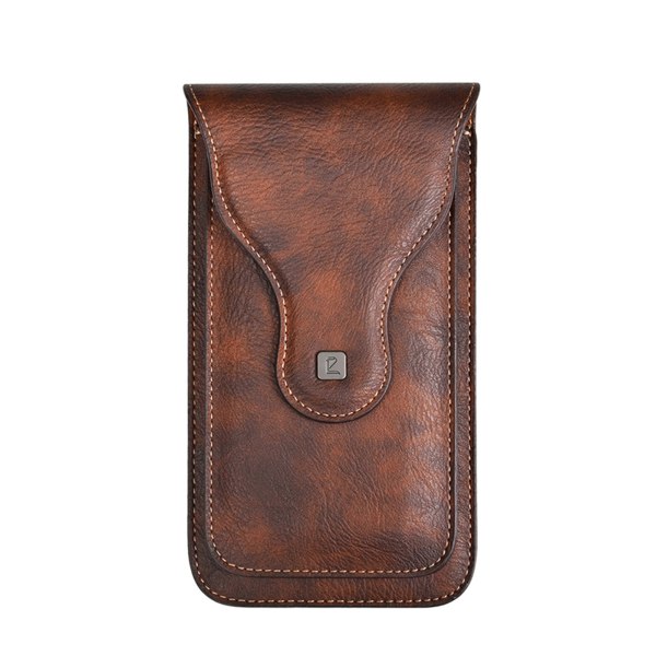 Mobiltelefon bältesväska mäns bumväska Universal cover case Lämplig brown