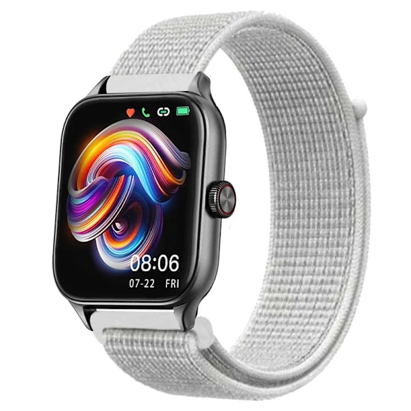 20mm 22mm Nylon Loop band för Amazfit GTS4/2/3/3pro/2e/GTS2 Mini/GTR 4 42mm/47mm/GTR2/2e/stratos armband Amazfit bip rem 20 reflective white 22mm