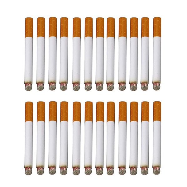 2st Skämt Prank Magic Nyhetsknep Fake Cigaretter Fags Smoke Effect Simulering Cigaretter Realistiskt Nytt 24pcs