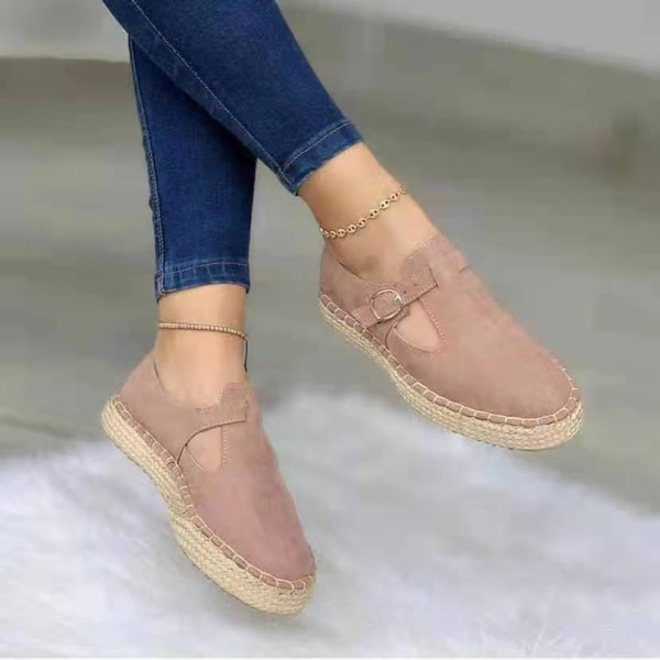 Slip-On Walking Shoes Damer Flat Loafers Casual Andas Anti-Slip Skor Andas pink 37