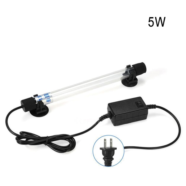 Akvarium UV-sterilisatorljus Dränkbar vattenrengöringslampa för dammfisktank USA/EU-kontakt 13w us plug