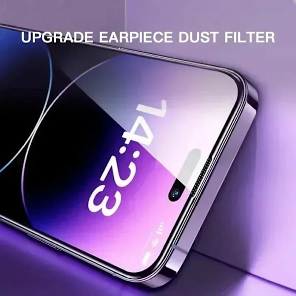 3 st 8K Högkvalitativt Härdat Glas För IPhone 15 14 13 12 11 Pro Max XS MAX 15 16 Skärmskydd Med Monteringsram 3pcs Privacy(DF) iphone14(16e)