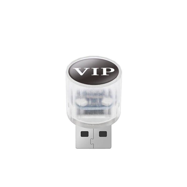 Bil USB LED-lampa med logotyp Enkel installation Bildörrlampa Idealisk för inredning av bilar vip