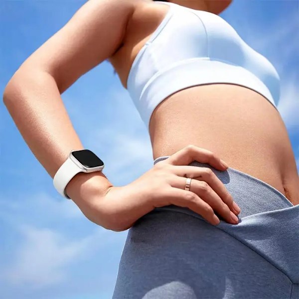 Mjukt silikonarmband för Apple Watch Band Ultra 49mm 44mm 40mm 45mm 41mm 42/38mm Kvinnor och Män Sport Loop för iWatch Band 8765 SE 08 Navy blue 42 44 45 49mm