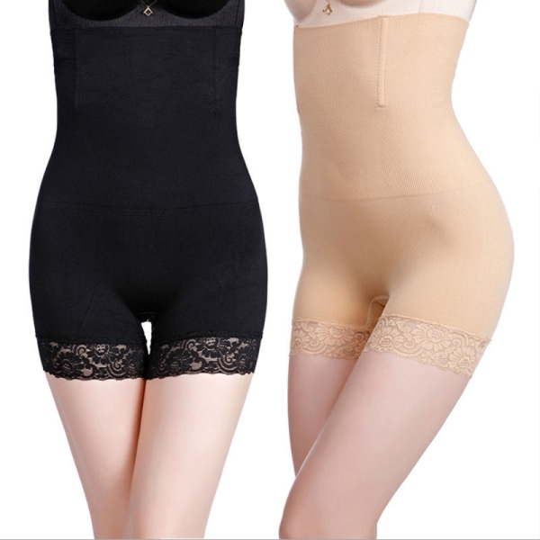 Bäckenkorrigerande lår Slimmare High Waist Compression Shorts Magkontroll Shapewear m-l