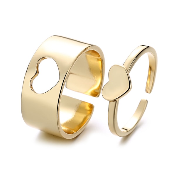 Ringar kärlekshjärta/dinosaurie/fjäril/blixtform parring för smyckengåva white golden heart shaped