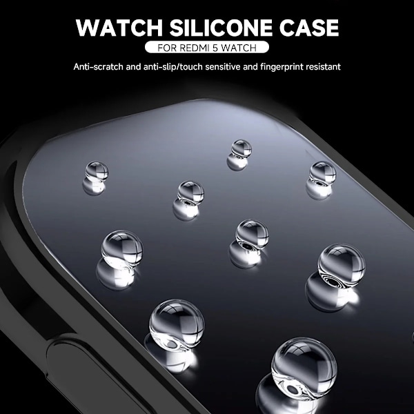 Skärmskyddsfodral med full täckning för Xiaomi Redmi Watch 5 Active Lite Fodral Härdat Glas Anti-repor Film Stötfångare Skyddande Rose Gold TPU ForRedmiWatch5Lite