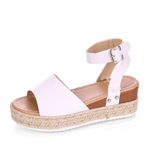 Sommar Ankel Strap Sandaler Öppen tå Plattform Casual Wedges Sandaler Sommarskor för kvinnor Beach leopard print 43